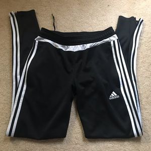 Adidas black and white climacool joggers.